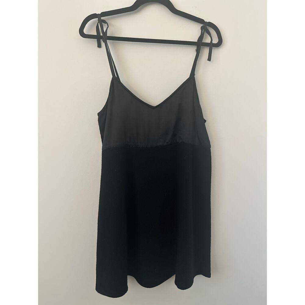 Blue Plate Camisole Y2K Dress Women Size Small Black Adjustable Spaghetti Straps